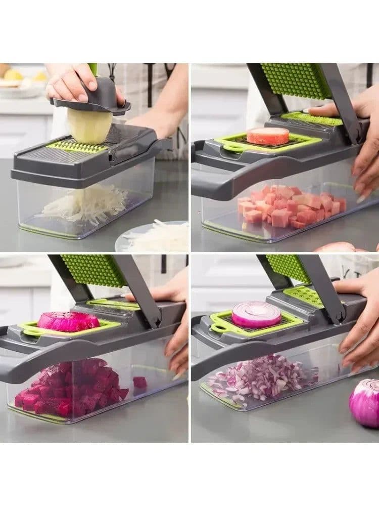 image-15/22 in 1 Multifunctional Vegetable Chopper Onion Chopper Handle Food
