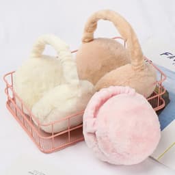 image-Fashion Autumn Winter Earmuffs Women Men Ear Warmer Plush Solid Color