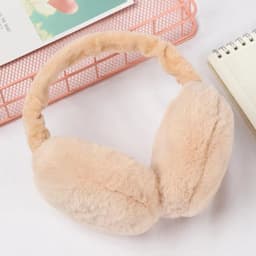 image-Fashion Autumn Winter Earmuffs Women Men Ear Warmer Plush Solid Color