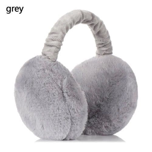 image-Fashion Autumn Winter Earmuffs Women Men Ear Warmer Plush Solid Color