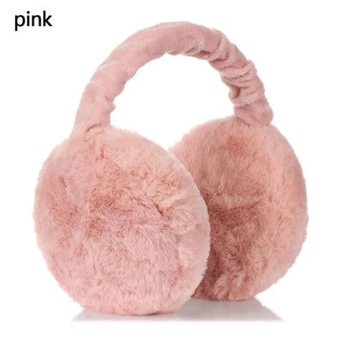image-Fashion Autumn Winter Earmuffs Women Men Ear Warmer Plush Solid Color