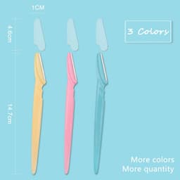 image-50Pcs Eyebrow Trimmer Blade Shaping Knife Eye Brow Epilation Face