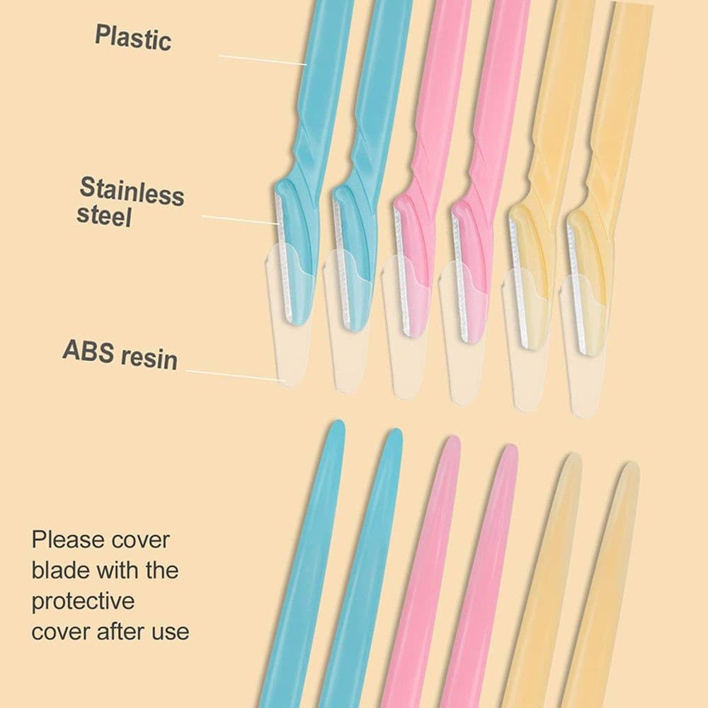 image-50Pcs Eyebrow Trimmer Blade Shaping Knife Eye Brow Epilation Face