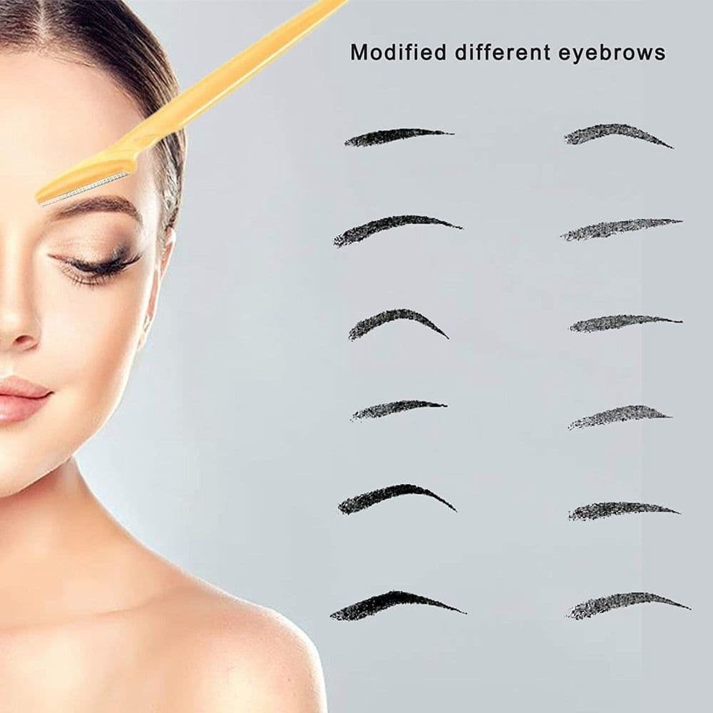 image-50Pcs Eyebrow Trimmer Blade Shaping Knife Eye Brow Epilation Face