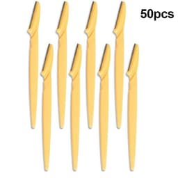 image-50Pcs Eyebrow Trimmer Blade Shaping Knife Eye Brow Epilation Face
