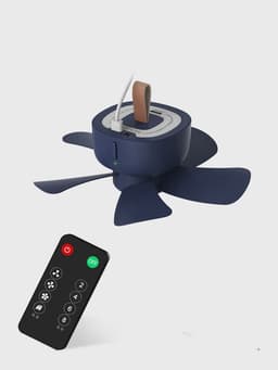 image-Remote Control Timing USB Powered Ceiling Fan Air Cooler