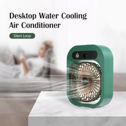 image-Portable Mist Fan USB Rechargeable Battery Desktop Air Conditioning