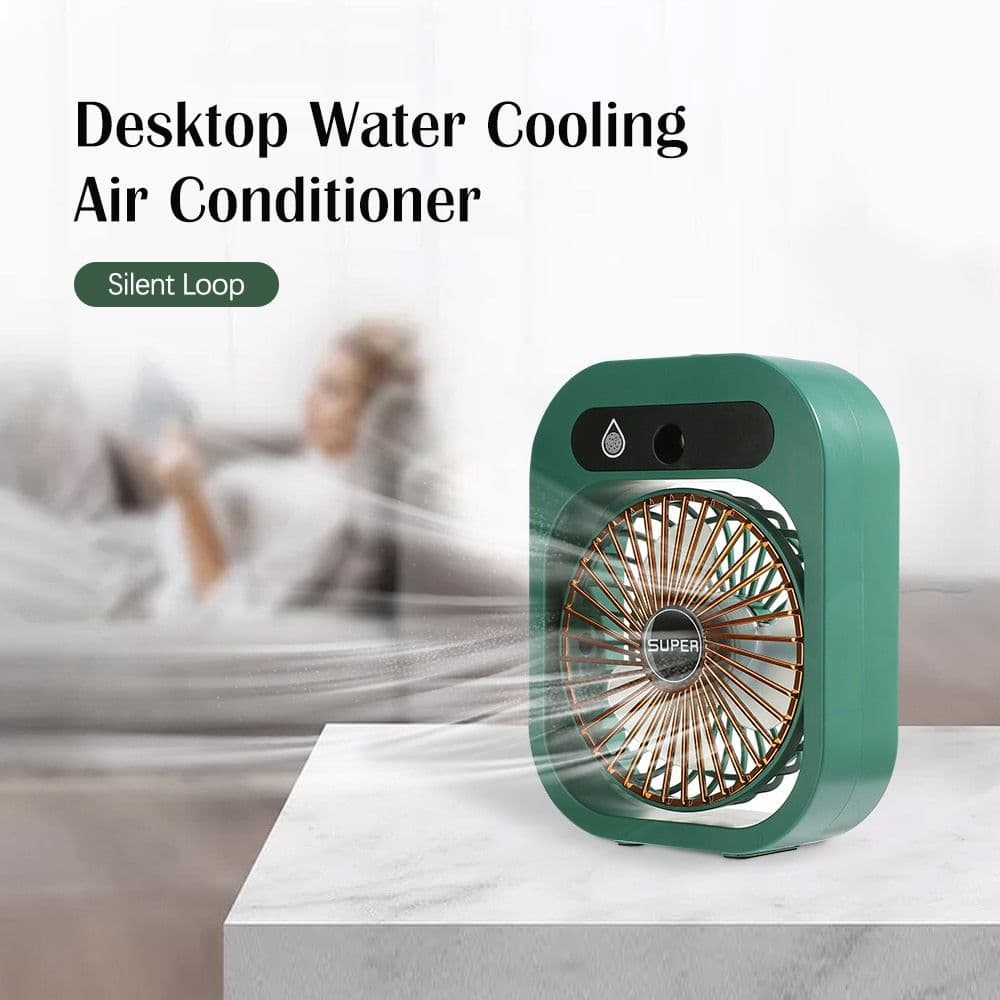 image-Portable Mist Fan USB Rechargeable Battery Desktop Air Conditioning