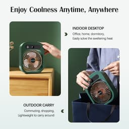 image-Portable Mist Fan USB Rechargeable Battery Desktop Air Conditioning