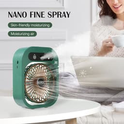 image-Portable Mist Fan USB Rechargeable Battery Desktop Air Conditioning