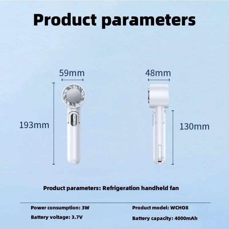image-Refrigeration Handheld Fan Portable Power Bank Desktop Can Be