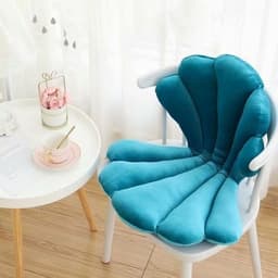image-Luxurious Velvet Seal Shell Chair Cushion Rose Seat Pillow