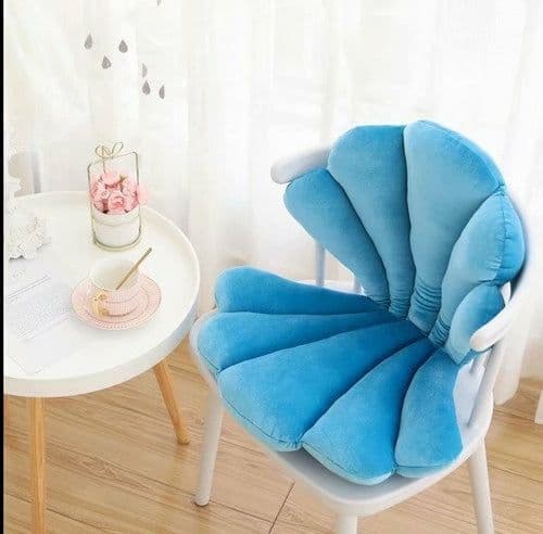 image-Luxurious Velvet Seal Shell Chair Cushion Rose Seat Pillow