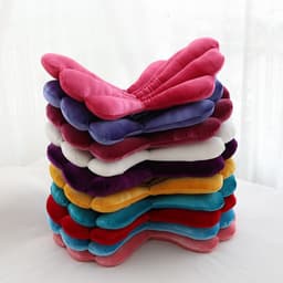 image-Luxurious Velvet Seal Shell Chair Cushion Rose Seat Pillow