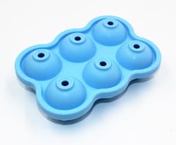 image-Large Ice Cube Maker Silicone Mold 6 Cell Ice Ball