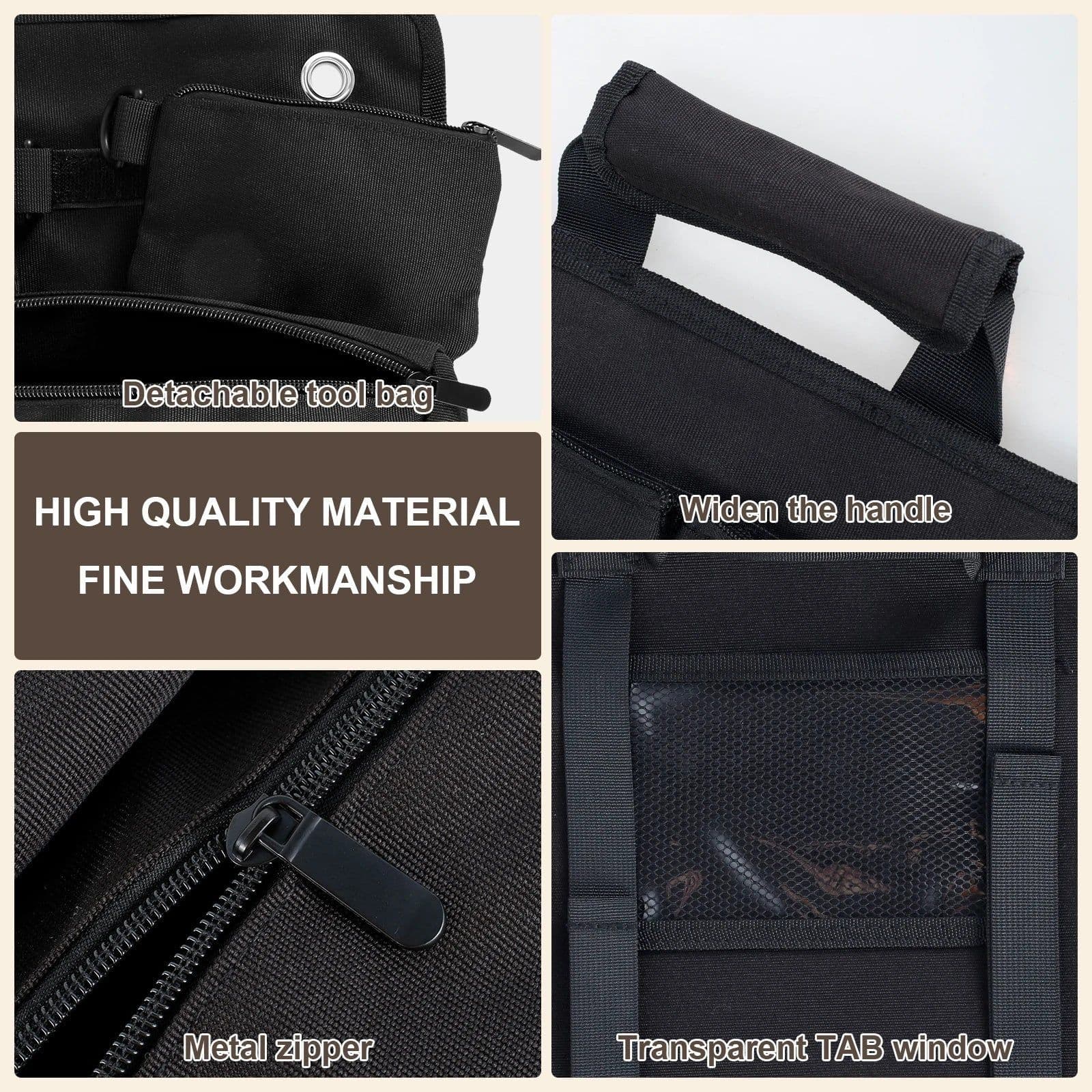 image-Multi-Purpose Tool Bag Roll Up Tool Bag Oxford Cloth Heavy Duty Tool