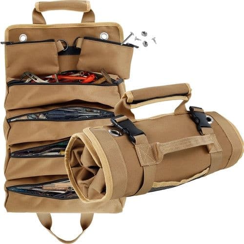 image-Multi-Purpose Tool Bag Roll Up Tool Bag Oxford Cloth Heavy Duty Tool