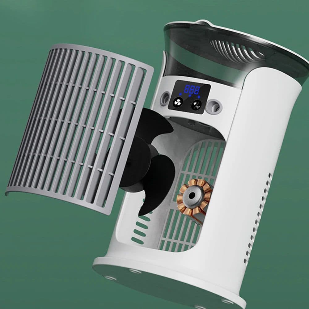 image-Portable Rechargeable Quiet Cool Air Fan with Humidifier Desktop Air