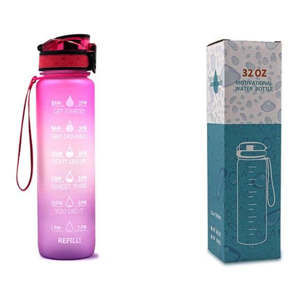 image-1L Tritan Water Bottle With Time Marker Bounce Cover