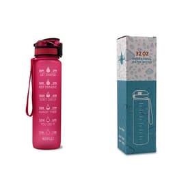 image-1L Tritan Water Bottle With Time Marker Bounce Cover