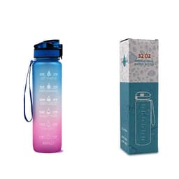 image-1L Tritan Water Bottle With Time Marker Bounce Cover