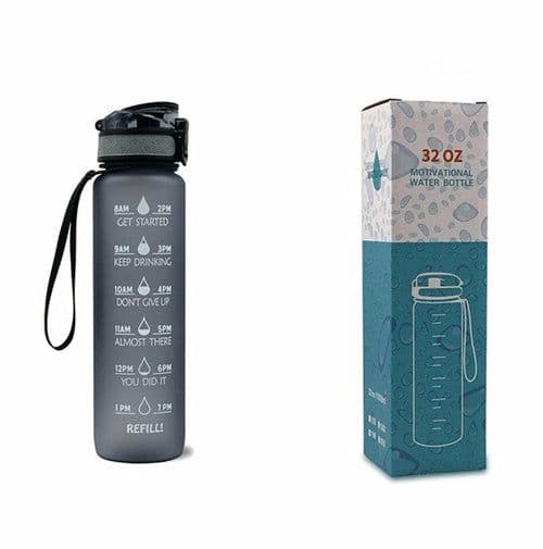 image-1L Tritan Water Bottle With Time Marker Bounce Cover