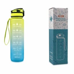 image-1L Tritan Water Bottle With Time Marker Bounce Cover