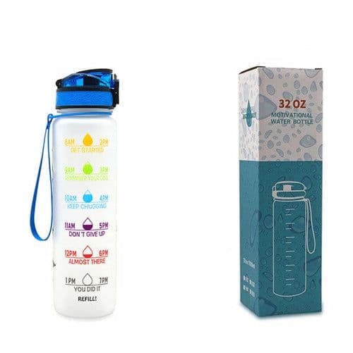 image-1L Tritan Water Bottle With Time Marker Bounce Cover