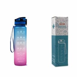 image-1L Tritan Water Bottle With Time Marker Bounce Cover