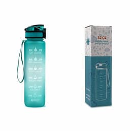 image-1L Tritan Water Bottle With Time Marker Bounce Cover