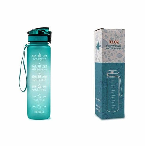 image-1L Tritan Water Bottle With Time Marker Bounce Cover