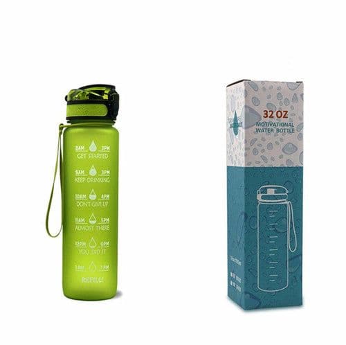 image-1L Tritan Water Bottle With Time Marker Bounce Cover