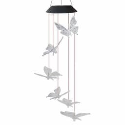 image-Color Changing Solar Power Wind Chime Crystal Ball