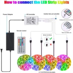 image-LED Strip Lights Lamp 5050 RGB Flexible Tape Diode