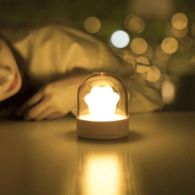image-Exquisite Night Light Cat Paw Light USB Charging Music Box