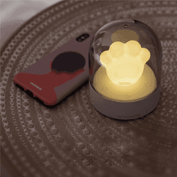 image-Exquisite Night Light Cat Paw Light USB Charging Music Box