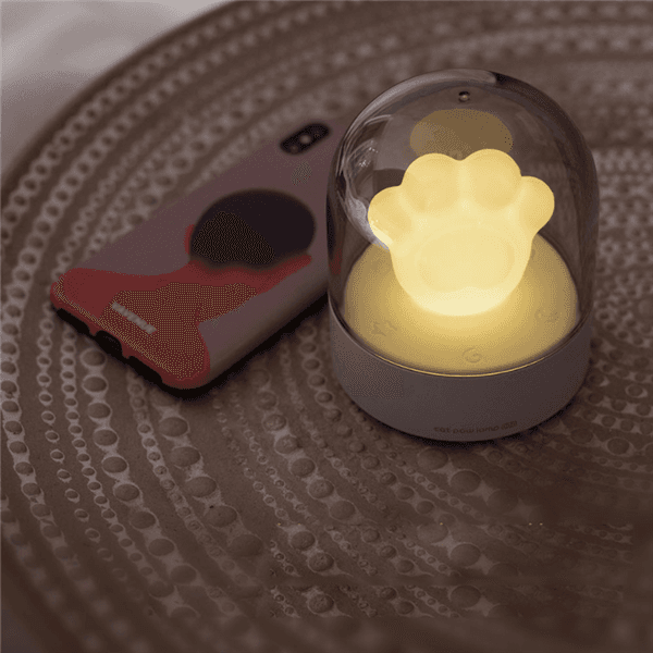 image-Exquisite Night Light Cat Paw Light USB Charging Music Box