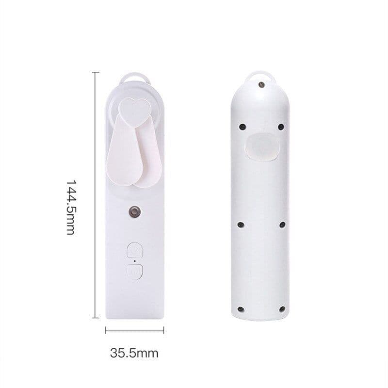 image-USB Rechargeable 2 In 1 Mini Fan Steamer Facial Humidifier Mister