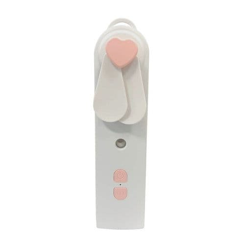image-USB Rechargeable 2 In 1 Mini Fan Steamer Facial Humidifier Mister