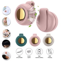 image-USB Hanging Neck Fan Portable Mute Mini Clip Hanging Waist Electric