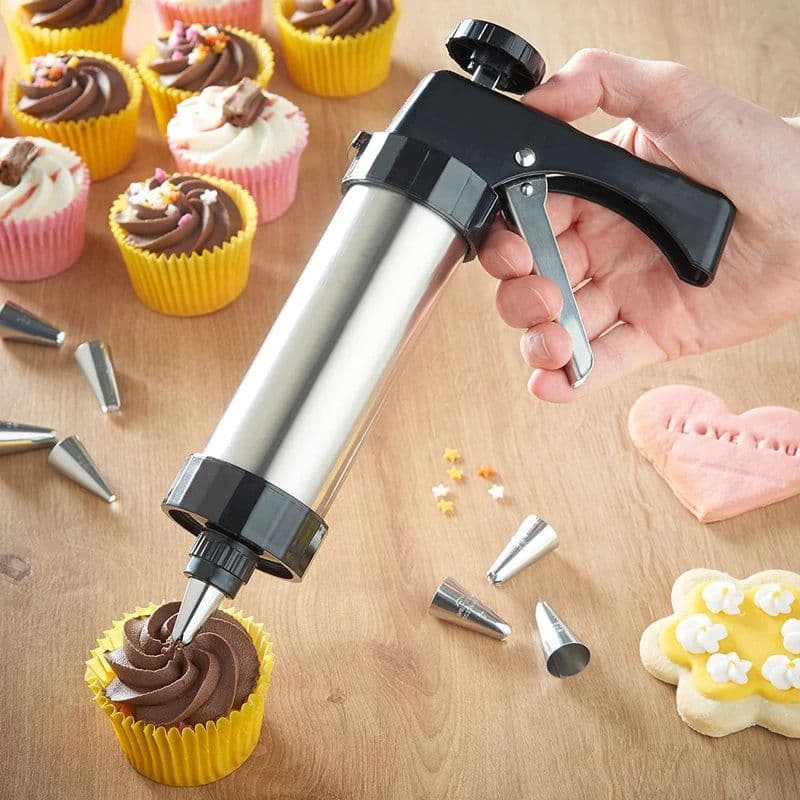 image-Cookie Press Maker Kit Cookie Making Gun Biscuit DIY Cake Molds Cream