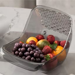 image-Transparent Fruit Vegetables Draining Bowl Thickened Food-grade