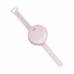 image-Portable Wrist Fan Mirror Leafless USB Rechargeable 3 Speed