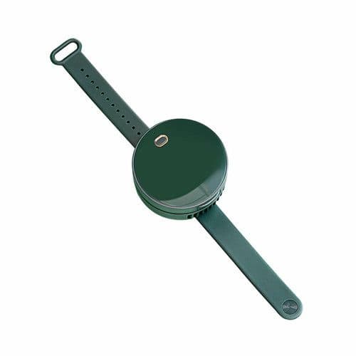 image-Portable Wrist Fan Mirror Leafless USB Rechargeable 3 Speed