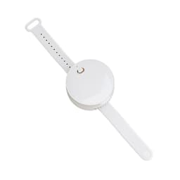 image-Portable Wrist Fan Mirror Leafless USB Rechargeable 3 Speed