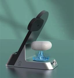 image-Creative Multifunctional Wireless Charging With Alarm Clock