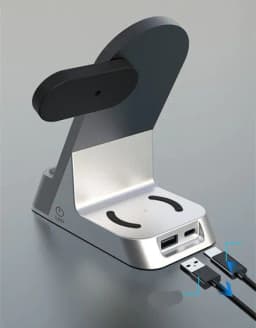 image-Creative Multifunctional Wireless Charging With Alarm Clock