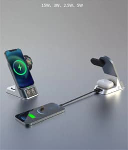 image-Creative Multifunctional Wireless Charging With Alarm Clock