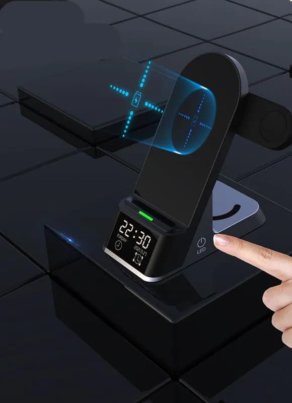 image-Creative Multifunctional Wireless Charging With Alarm Clock