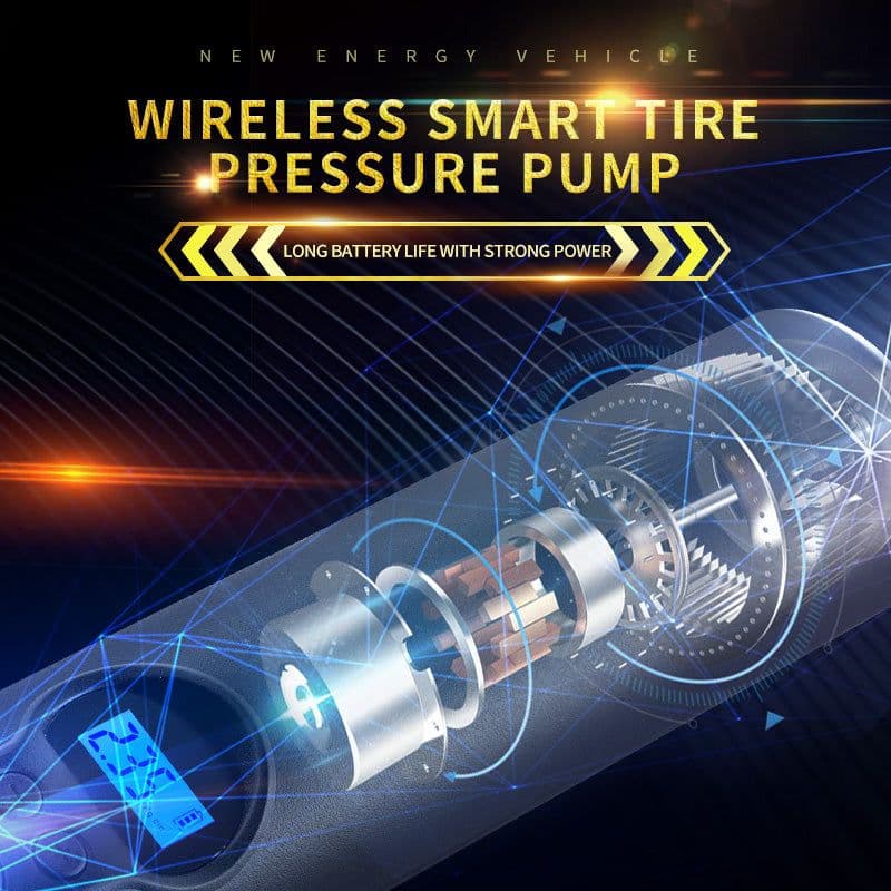 image-Tyre Inflator Cordless Portable Compressor Digital Air Pump